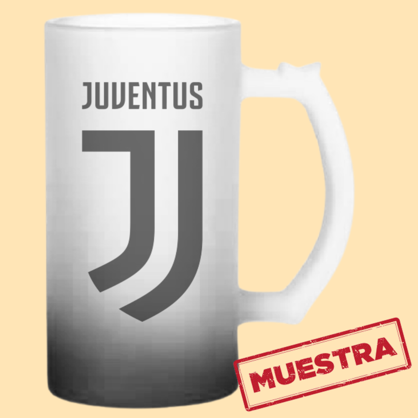 Jarra cervecera opalizada Negro fondo neón 16 Oz.