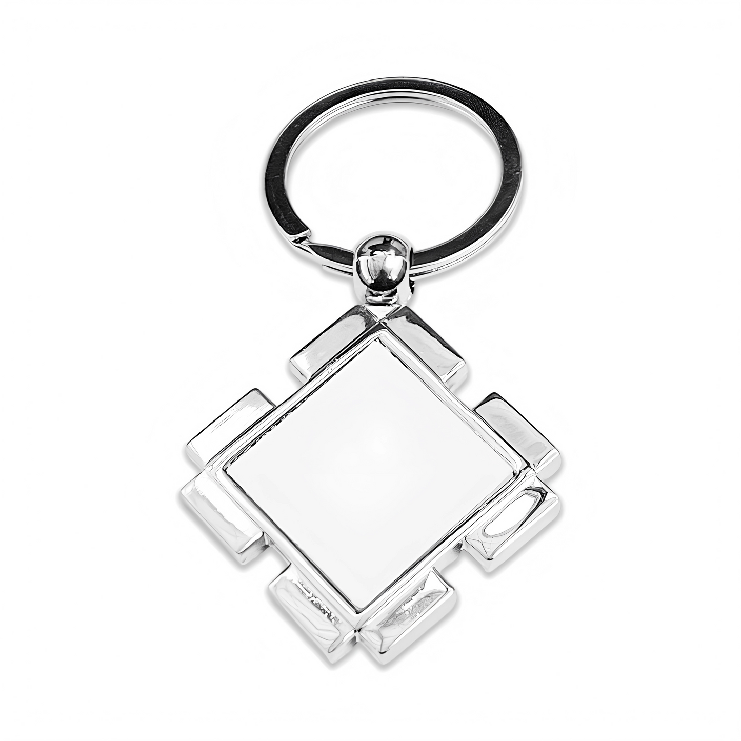 Llavero Rombo con Borde – Moderno y elegante