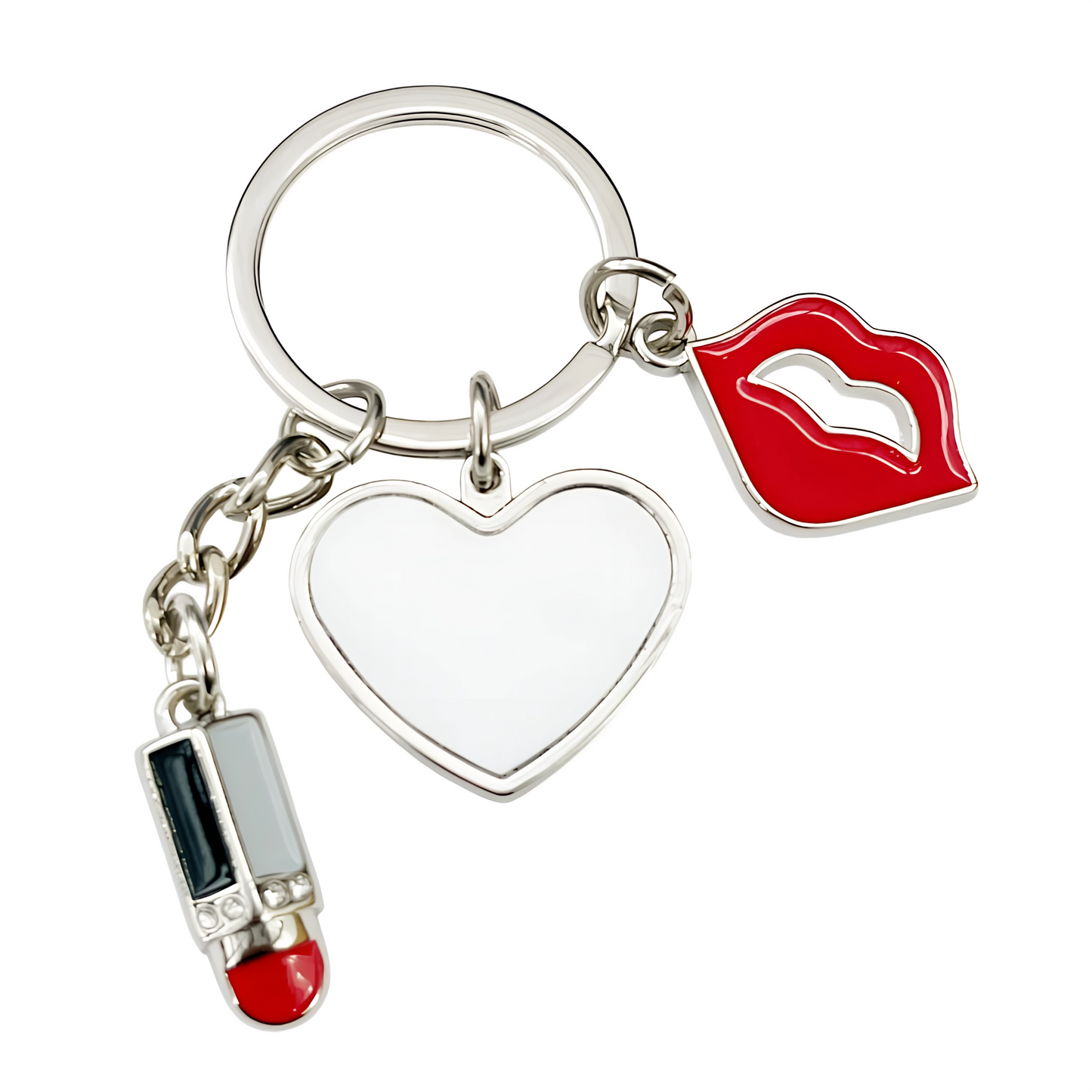 Llavero Corazón con Mini Labial y Beso – Romántico y lleno de significado