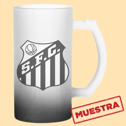 Jarra cervecera opalizada Negro fondo neón 16 Oz.