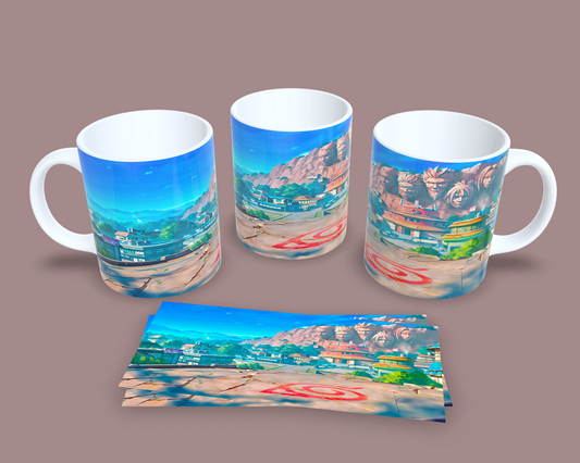 Taza Desde la Cima de Konoha // Naruto