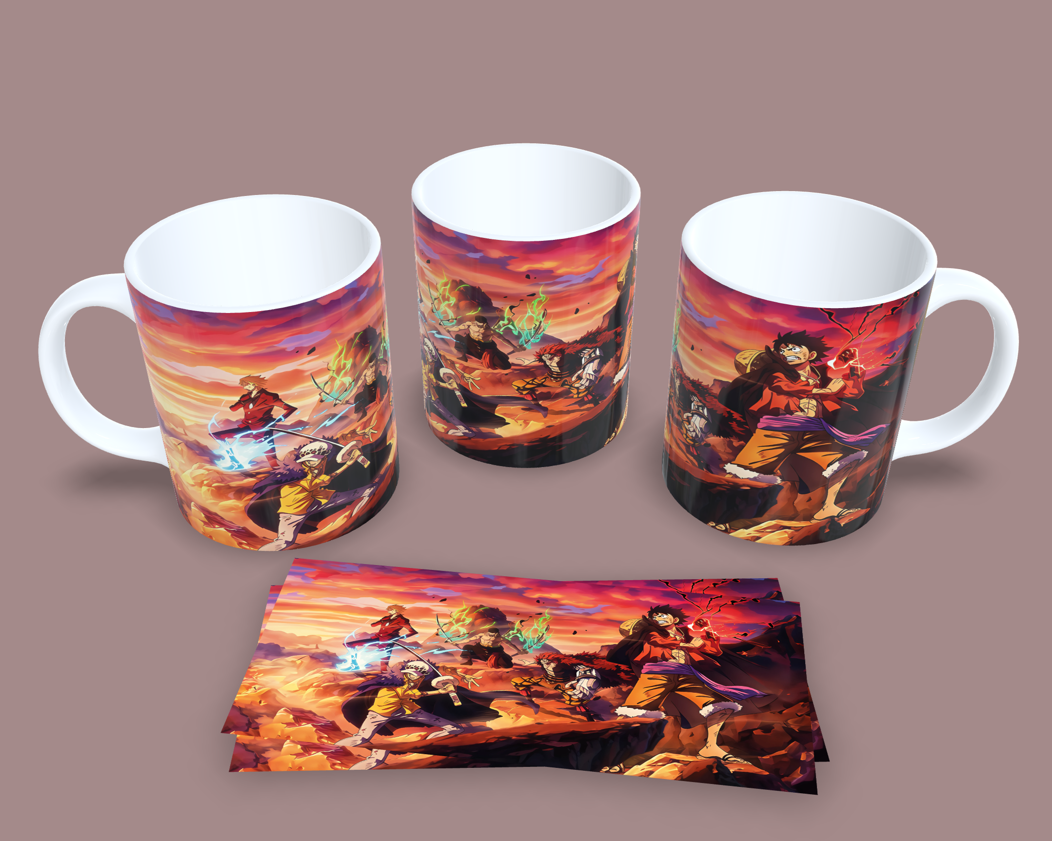 Taza Puños, Espadas y Voluntad // One Piece