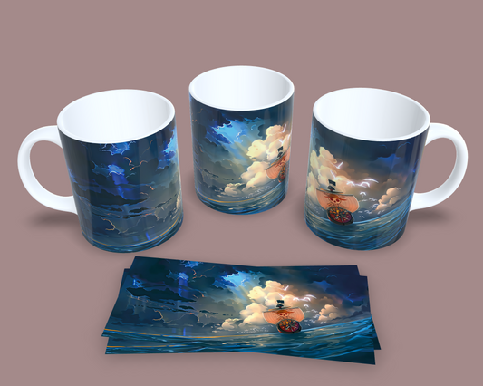 Taza El Sunny Nunca se Detiene // One Piece