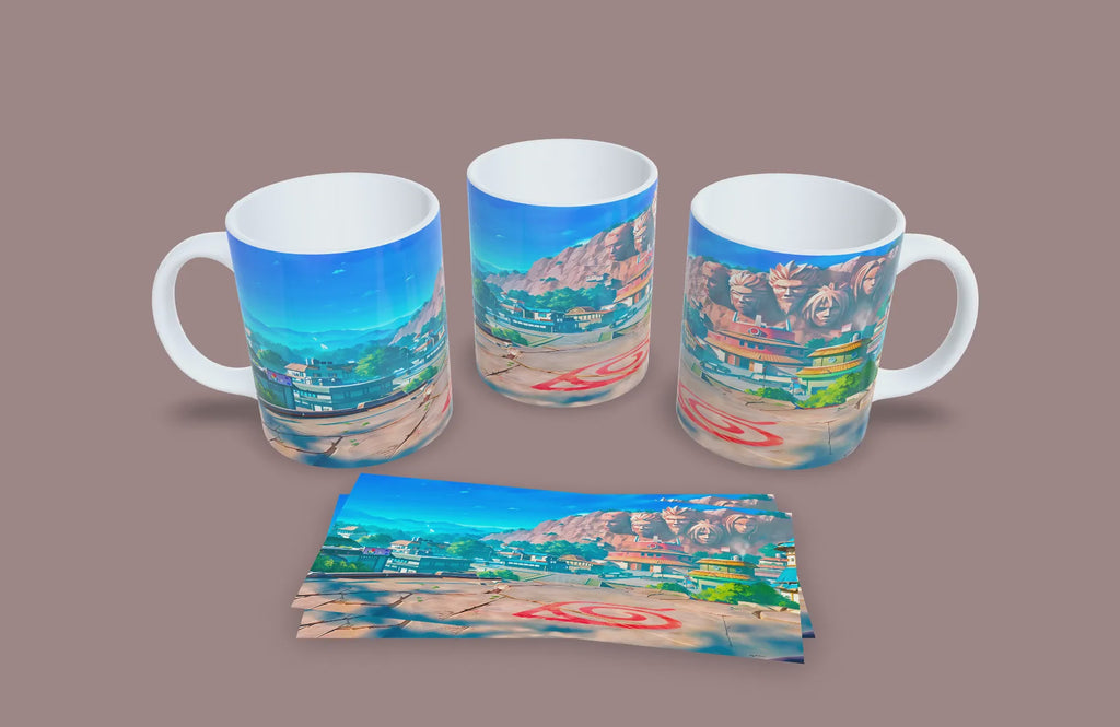 Taza Desde la Cima de Konoha // Naruto